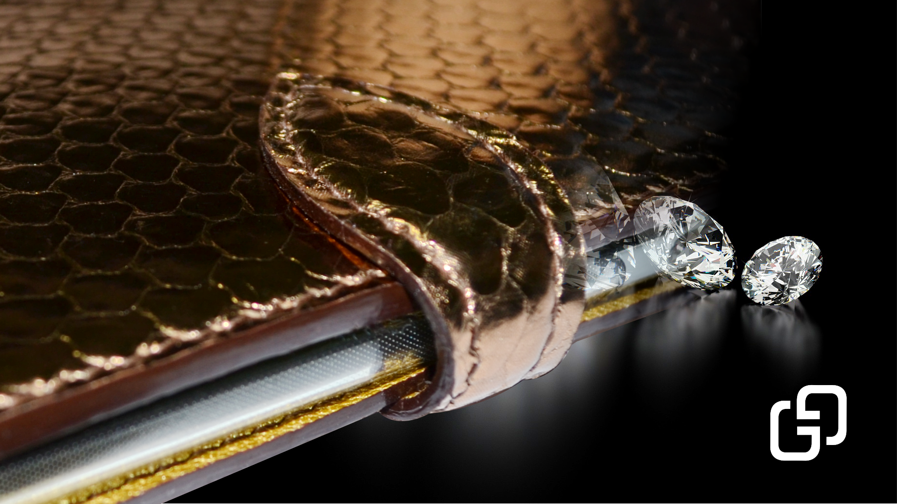Case (чехол) GG® Для iPhone Xs/11/12 Pro Bronza Piton) 2020 натуральная кожа питона